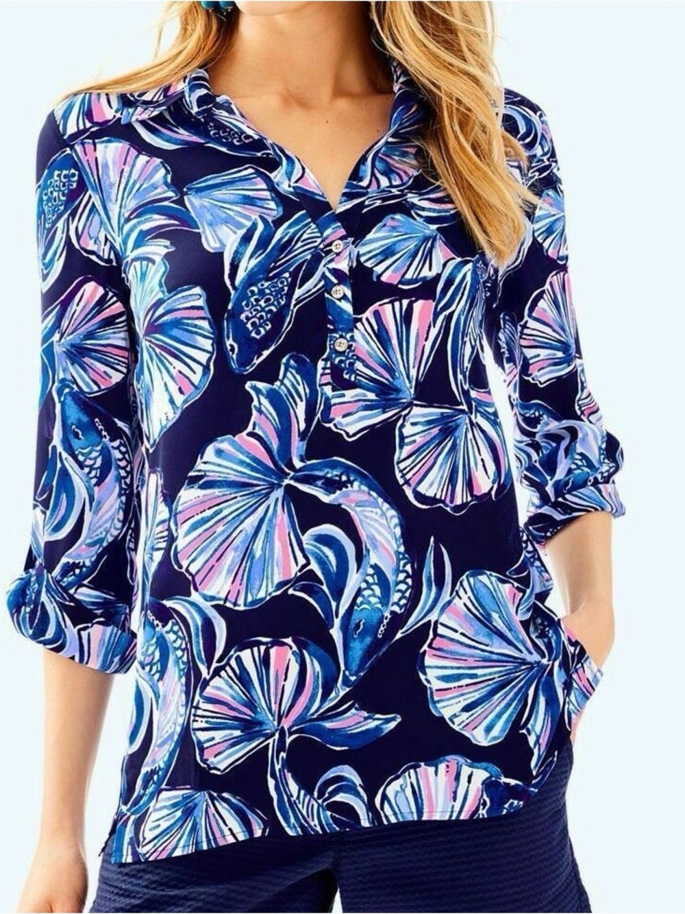 Mike new Lilly Pulitzer top.